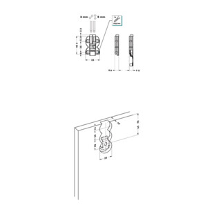 SUPPORT INVISIBLE POUR MIROIR OU PANNEAU
