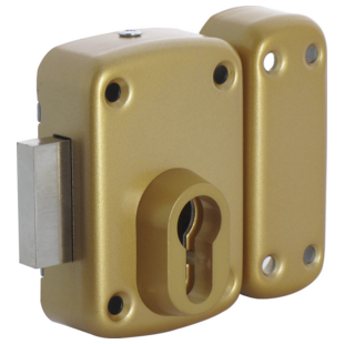 VERROU ARNOV A CYLINDRE EUROPEEN BRONZE OR