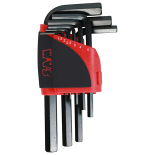 CLE MALE 6 PANS COURTE 1,5 à 10MM (RATELIER DE 9)