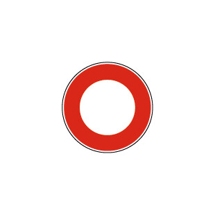 DISQUE SIGNAL Ø 850 CLASSE T PIED SOLIDAIRE