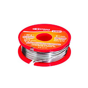 SOUDURE ETAIN POUR ASSEMBLAGE ELECTRONIQUE -  80 G -  BOBINE Ø 1 MM