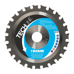 DISQUE CARBURE  BOIS PVC PLEXI COMPOSITE Ø125/22.23