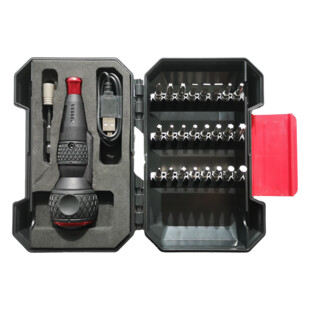 TOURNEVIS ASSISTANCE ELECT. BALL GRIP USB + 24 EMBOUTS CHOCS 30MM + PORTE EMBOUT