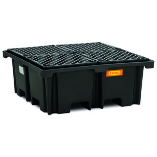 BAC DE RETENTION FÛT-PE 400/4 AVEC CAILLEBOTIS PE