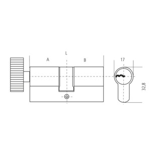 CYLINDRE A BOUTON F6 S - VARIE 5 CLES