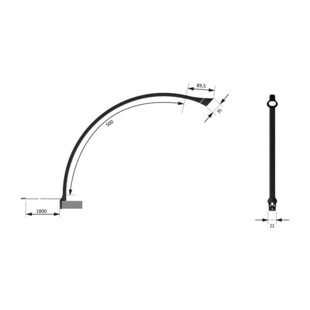 SPOT LED 12V SUR TIGE