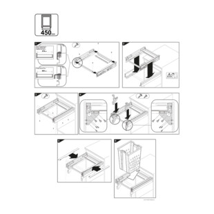 CORBEILLE A LINGE POUR TIROIR EXTRACTIBLE