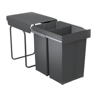 POUBELLE COULISSANTE 58L 2 SEAUX