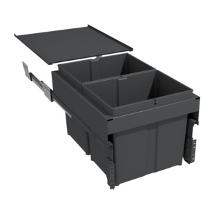 POUBELLE COULISSANTE SUSPENDUE 34L 2 SEAUX