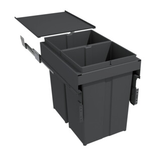 POUBELLE COULISSANTE SUSPENDUE 58L 2 SEAUX