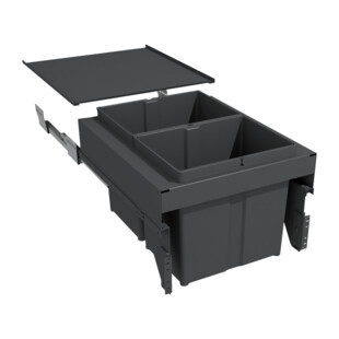 POUBELLE COULISSANTE SUSPENDUE 34L 2 SEAUX