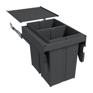 POUBELLE COULISSANTE SUSPENDUE 58L 2 SEAUX