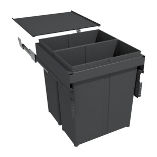 POUBELLE COULISSANTE SUSPENDUE 80L 2 SEAUX