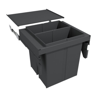 POUBELLE COULISSANTE SUSPENDUE 80L 2 SEAUX