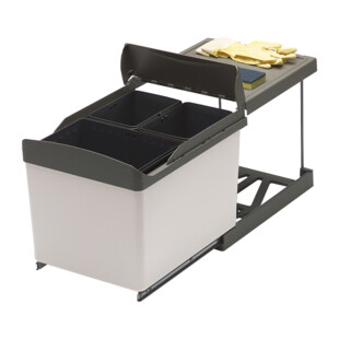 POUBELLE COULISSANTE 31L 3 SEAUX