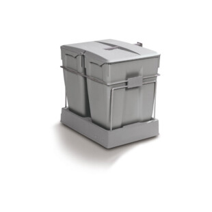 POUBELLE COULISSANTE 60L 2 SEAUX