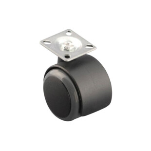 ROULETTE PIVOTANTE Ø50 AVEC PLATINE 38X38