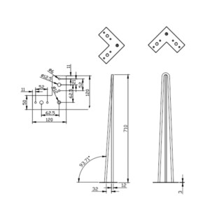 PIED DE MEUBLE / TABLE EPINGLE