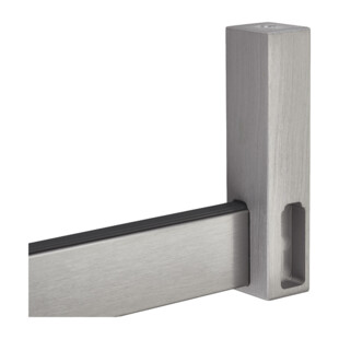 SUPPORT D'ANGLE SOUS TABLETTE POUR TUBE RECTANGULAIRE ALUMINIUM