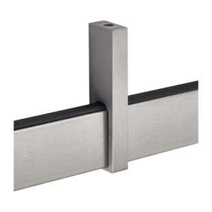 SUPPORT INTERMEDIAIRE SOUS TABLETTE POUR TUBE RECTANGULAIRE ALUMINIUM