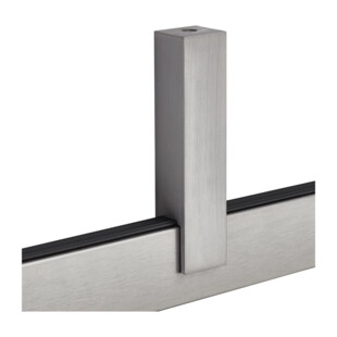 SUPPORT INTERMEDIAIRE SOUS TABLETTE POUR TUBE RECTANGULAIRE ALUMINIUM