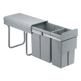 POUBELLE COULISSANTE 30L 2 SEAUX