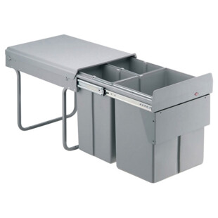 POUBELLE COULISSANTE 40L 3 SEAUX