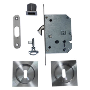 SERRURE + CUVETTE POUR PORTE A GALANDAGE