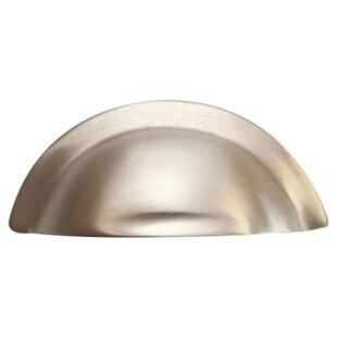 POIGNEE COQUILLE EPAISSE LAITON NICKEL MAT