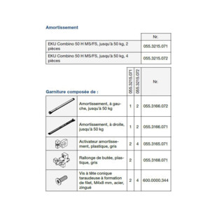 AMORTISSEUR POUR COMBINO 50 H FS