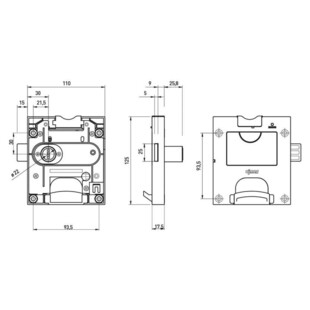 SERRURE A MONNAIE LOCKR CLASSIC LAITON STANDARD POUR MILIEUX HUMIDES