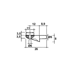 TAQUET AVEC VENTOUSE Ø 5MM
