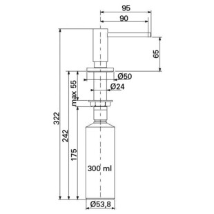 DISTRIBUTEUR DE SAVON ENCASTRABLE
