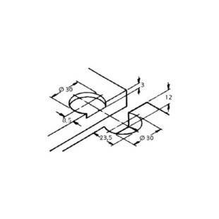 CHARNIERE D'ABATTANT