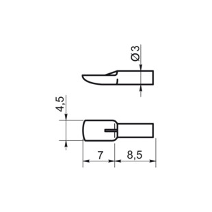 TAQUET BATTOIR ANTI-GLISSE QUEUE Ø 3MM