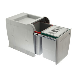 POUBELLE COULISSANTE 36L 2 SEAUX