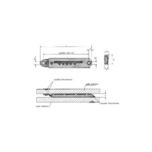 CREMAILLERE DE RELEVAGE A FIXATION LATERALE