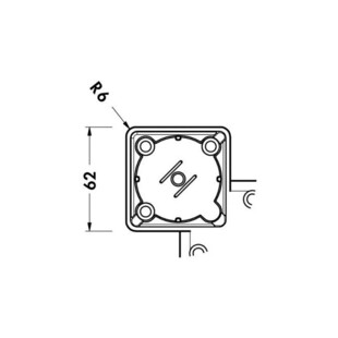 PIED DE TABLE CARRE ALUMINIUM CANNELE