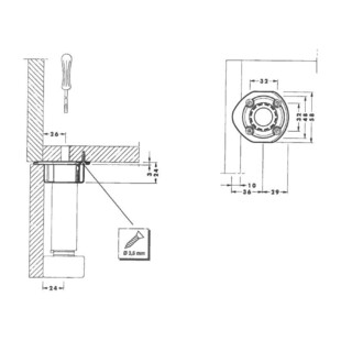 EMBASE SANS FILETAGE M10