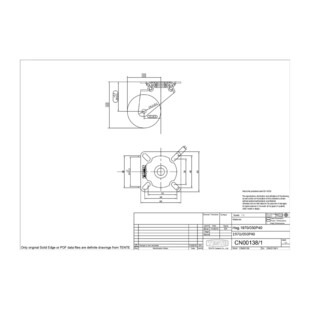 ROULETTE PIVOTANTE Ø 50MM SUR PLATINE