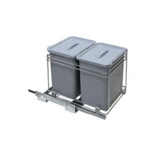 POUBELLE COULISSANTE 32L 2 SEAUX