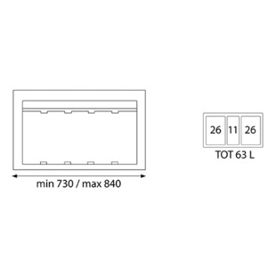POUBELLE SELECTIVE POUR CAISSON DE 900MM