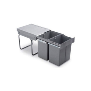 POUBELLE COULISSANTE 42L 2 SEAUX