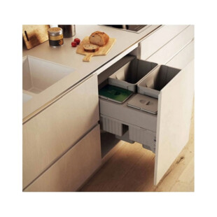 POUBELLE COULISSANTE SUSPENDUE 4 SEAUX