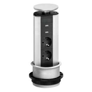 BORNE MULTIPRISE ESCAMOTABLE