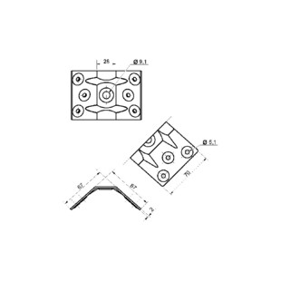 FERRURE DE TABLE 1 TROU