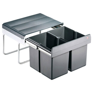 POUBELLE COULISSANTE 30L 2 SEAUX