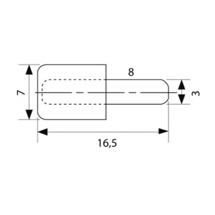 TAQUET CYLINDRIQUE Ø 3MM