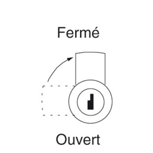 BOUTON PORTE CADENAS AVEC BATTEUSE