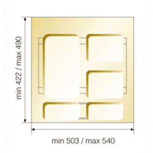 POUBELLE SELECTIVE POUR CAISSON DE 600 MM